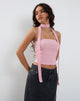 imagen de Shaloe Bandeau Top and Scarf Set in Flamingo Pink