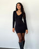 Imagen de Silsali Minivestido de licra en negro