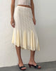 Imagen de Betharia Frill Detail Midi Skirt in Cream Lace