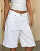 Imagen de Low Rise Denim Skater Shorts en True White