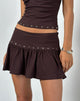 Imagen de Nefety Falda con tachuelas en Jersey Chocolate amargo