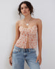 Imagen de Slavina Cami Butterfly Top en Flor de Cerezo Melocotón