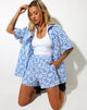 Imagen de la camisa Smith de manga corta en Love Checker Azul