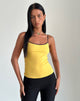 Imagen de Solani Top en Yellow May con Deep Mahogany Binding