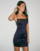 imagen de Solihu Mini Dress in Satin Navy