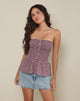 Imagen de Soter Top en Mini Gingham Vino