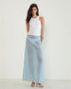 Imagen de Surina Maxi Skirt in Blurred Check Azul
