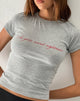 Imagen de Sutin Tee in Grey Marl with Worst Nightmare Graphic