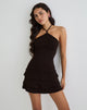 Imagen de Suzetta Mini Vestido Halter Marrón Chocolate