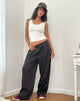 Imagen de Syra Pantalones Plisados a Rayas Negras