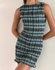 Imagen de Takayi Mini Vestido en Lino Mono Check Verde