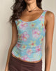 Imagen de Tampa Top en Lentejuelas Flor Azul