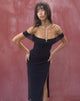 Imagen de Tarna Bardot Maxi Dress in Mesh Negro