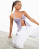 imagen de MOTEL X JACQUIE Tenya Cami Top en Punto Mix Space Dye Lila