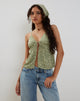 Imagen de Tezza Tie Front Cami Top in Ditsy Floral Green