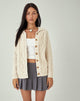 imagen de MOTEL X JACQUIE Triny Cardigan en Cable Knit Oatmeal