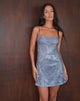 Imagen de Turu Mini Vestido de Lentejuelas Abstracto Rosa Gris