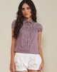 Imagen de Ulsan Camisa Entallada en Mini Gingham Vino
