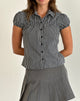 Image of Ulsan Camisa entallada a rayas negra y gris