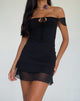 Imagen de Valory Bardot Mini Dress in Black Mesh
