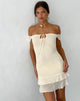 Imagen de Valory Mini Vestido Bardot en Malla Marfil