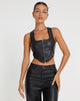 imagen de Velika Zip Up Corset en PU Negro