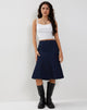 Imagen de Eames Falda Midi en Denim Azul Indigo