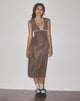 Imagen del vestido Vilinia Midi en Basic Polka Marrón