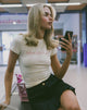 Imagen de Sutin Tee in Buttermilk with Dear Darlings Print