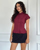 Imagen de la blusa Wilmot de popelina burdeos