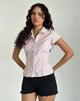 Imagen de la blusa Wilmot de popelina rosa claro
