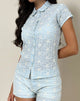 Imagen de Winaya Blusa en Broderie Azul Hielo