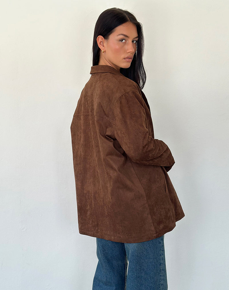 Chaqueta Wita en ante marrón