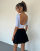 Imagen de Xiwani Top en licra estampado ornamentado blanco
