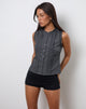 Imagen de la blusa Yara de popelina gris marengo