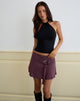 Imagen de la minifalda Yeri Tie Belt de Cupro Deep Purple