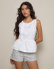 Imagen de la blusa Yoko de popelina blanca