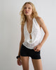 Imagen de Yukari Plunge Top de punto jacquard Blanco