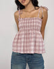 Imagen de Zerah Top en Basic Tartan Rosa