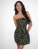 Imagen de Zhao Bandeau Mini Dress in Buttercup Black and Yellow