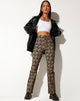 Imagen de Zoven Flare Trouser in Patchwork Daisy Marrón