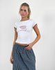 Imagen de Zyzy Baby Tee in White with Sweet Enough Graphic