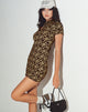 Imagen de Jeeves Vestido camiseta en patchwork Daisy Marrón