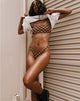 Imagen del sujetador de bikini Farida de cuadros moca