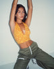 imagen de MOTEL X BARBARA Nanda Crop Top en Hibiscus Zebra Naranja