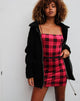 Imagen de Selah Vestido de invierno a cuadros Rojo / Negro