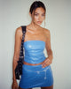 imagen de Dena Corset Top en PU Azul Azur