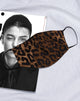 Imagen de Mascarilla facial en leopardo nocturno marrón