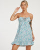 IMAGEN DEL minivestido Alaca en azul Flower Power