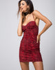 Imagen de Alvina Bodycon Dress in Coloured Animal Red